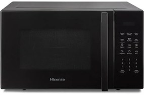 Hisense - Forno Microonde Elettronico, Capacità 23 l, Potenza 800 w, Grill Potenza 1000 w, Display Led con Comandi Touch, Nero