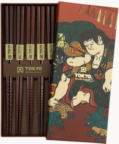 Bacchette in bambù Ukiyoe 5 paia
