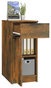 Armadietto scrivania rovere fumo 33,5x50x75cm legno multistrato