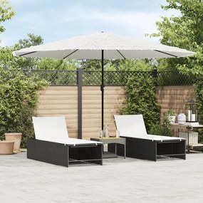 Ombrellone Giardino Con Palo İn Acciaio Bianco 388x388x248 Cm /