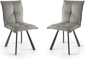 Sedia cucina tessuto Grigio Chiaro - imbottito SILA 2 sedie