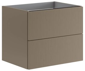 Mobile da bagno sotto lavabo Opera marrone opaco L 59.5 x H 50 x P 45.5 cm 2 cassetti, lavabo non incluso