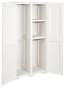 Armadio alto Omnimodus Simplex in resina, bianco L 43 x H 164 x P 79 cm, 2 ante, adatto per interno/esterno