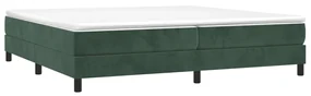 Giroletto a molle verde scuro 200x200 cm in velluto