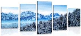 Quadri 5 pezzi – Montagne ghiacciate