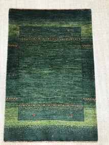 Loribaft Tappeto 120 x 80 Verde (Iran) Annodato A Mano