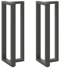 Gambe Tavolo Bar A T 2 Pz Antracite 50x35x(110-111) Cm Acciaio /