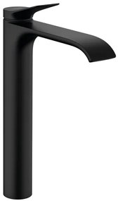 Rubinetto per lavabo getto a cascata d'acqua Vivenis nero verniciato opaco HANSGROHE H 33.7 cm