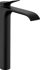 Rubinetto per lavabo Vivenis nero HANSGROHE a canna alta getto a cascata d'acqua H 33.7 cm