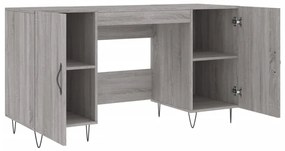 Scrivania grigio sonoma 140x50x75 cm in legno multistrato