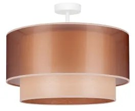 Duolla - Lampadario a plafone WOOD BOHO 1xE27/15W/230V diametro 45 cm rame/beige