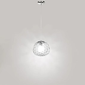 Lampadario Contemporaneo Ufo Cromo 1 Luce E27 Piccola