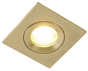 Faretto da incasso moderno quadrato oro IP44 - Xena