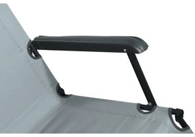 Sedia pieghevole regolabile grigio/nero