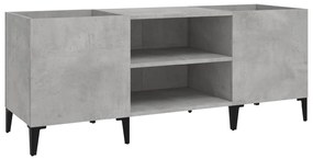 Mobile porta dischi grigio cemento 121x38x48 legno multistrato