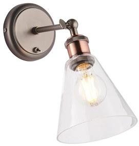 Endon 92874 -Faretto da parete HAL 1xE27/10W/230V bronzo/rame/limpido