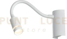 Applique a parete flessibile led kepler bianca 3w 220lm 3000k 32x6x9cm