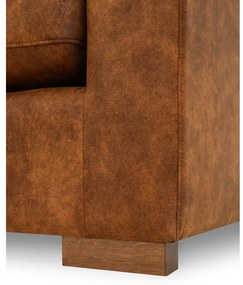 Divano angolare in similpelle marrone cognac (angolo sinistro) Hamburg - Scandic