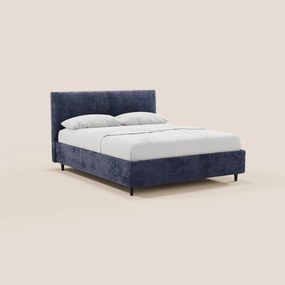 ONYX letto imbottito con vano contenitore e testiera verticale in tessuto certificato Oeko-Tex®