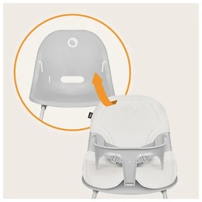 Lionelo - Sedia da pranzo per bambini 2in1 DALIA bianco/grigio