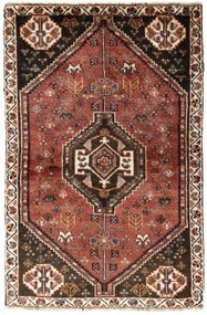 Shiraz Tappeto 100 x 150 Rosso (Iran) Annodato A Mano