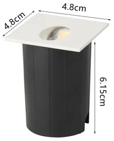 Brilagi - Lampada a incasso LED da esterno STAIRDOT LED/2W/230V bianca IP65 quadrata