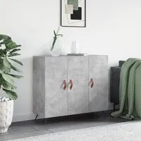 Credenza Grigio Cemento 90x34x80 cm in Legno Multistratocod mxl 80506