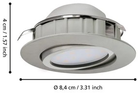 Eglo 95853 - KIT 3x Lampada LED da incasso PINEDA 1xLED/4,9W/230V