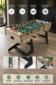 Tavolo da Calcio Balilla Deluxe Pieghevole Verticale...