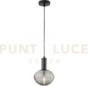 Lampadario a sospensione ripple nera 1 luce attacco e27 18x18x150cm...