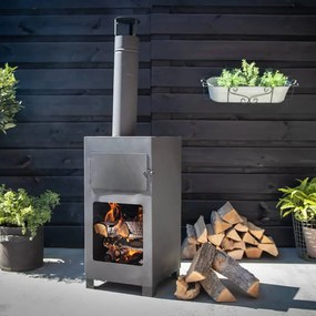 Stufa Da Terrazzo Con Forno Per Pizza Nero /