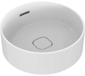 Lavabo da appoggio Strada II IDEAL STANDARD tondo piletta non inclusa in ceramica bianco piletta non inclusa
