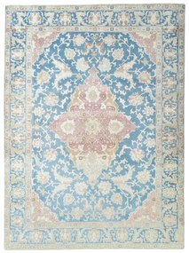 Tabriz Tappeto persiano 260 x 360 Blu (Iran) Annodato A Mano
