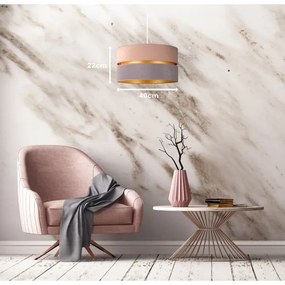 Duolla - Lampadario a sospensione con filo DUO 1xE27/15W/230V diametro 40 cm beige-grigio