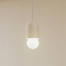 Lampada a sospensione Lindby Nielson, Ø 11 cm, beige, gesso