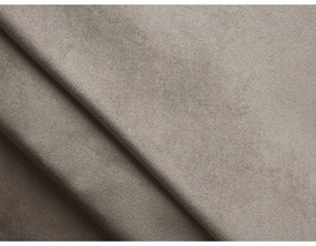 Letto matrimoniale imbottito tortora con contenitore con griglia 180x200 cm Hauke - Makamii