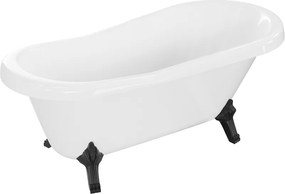 Mexen Retro vasca da bagno freestanding 150 x 73 cm, bianca, gambe nere - 53251507300-70