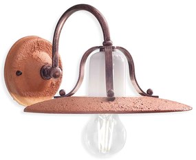 Applique Classica Bologna Metallo E Ceramica Nero Sfumato Rame 1 Luce E27