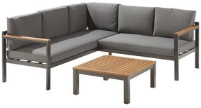 Salotto da giardino Oris NATERIAL multicolore con cuscini in poliestere grigio per 5 persone