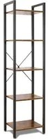 Wabi - Libreria scaffale a 5 ripiani in stile industriale, 40x30xH154 cm