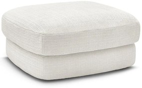 Poggiapiedi bianco con rivestimento in ciniglia Leonore – Bobochic Paris