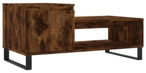 Tavolino da salotto rovere fumo 100x50x45 cm legno multistrato