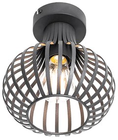 Plafoniera moderna nera 18 cm - Saffira