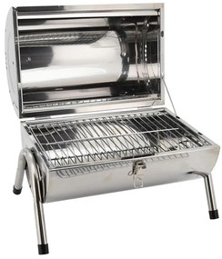 Griglia a carbone portatile cromata lucida