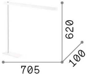 Lampada Da Scrivania Moderna Gru Metallo Nero Led 6,3W 3000K Luce Calda