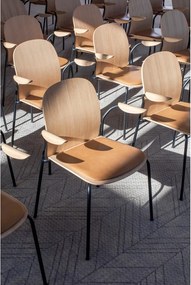 Sedie da pranzo in set marroni/marrone cognac con effetto noce con braccioli/impilabili 2 pz Book – Gazzda