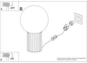Sollux SL.1711 - Lampada da tavolo HALO 1xG9/8W/230V diametro 12 cm bianco