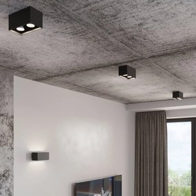 Applique Rettangolare da soffitto 2xGU10 QUAD in alluminio