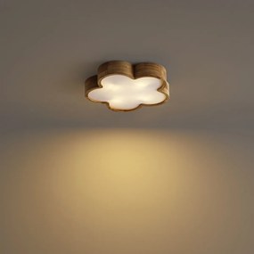 Plafoniera per bambini in legno con bianco - Lucille