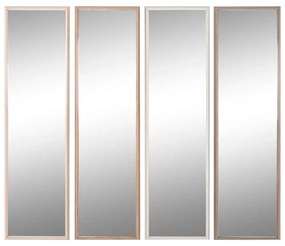 Specchio da parete Home ESPRIT Bianco Marrone Beige Grigio Cristallo polistirene 33,2 x 3 x 125 cm (4 Unità)